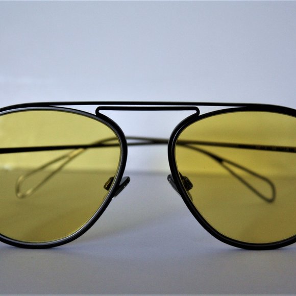 Rag and Bone Titanium Frame 55mm Yellow Lens Sunglasses RNB9003/S NEW main image 8